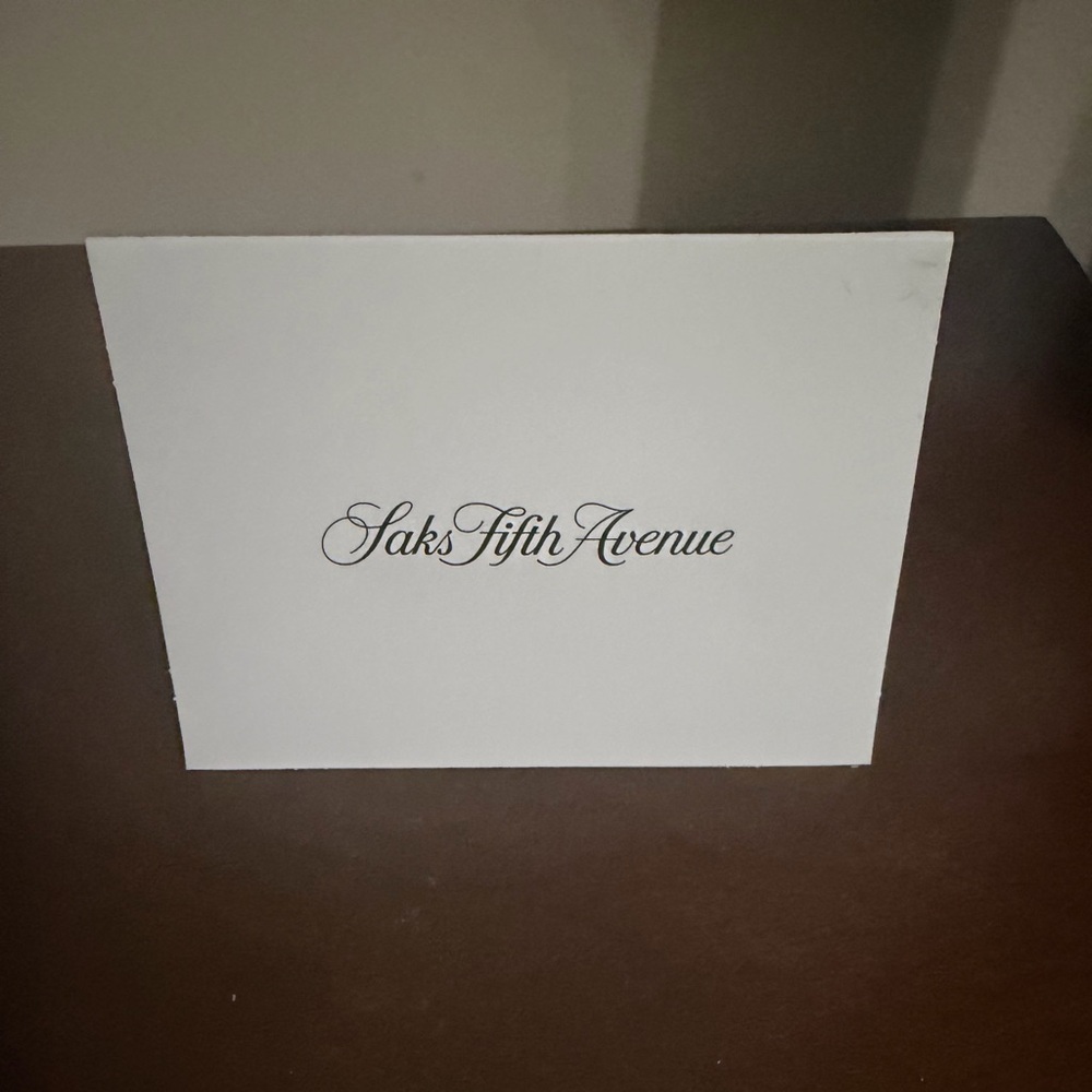 Saks Fifth Avenue White Gift Card new